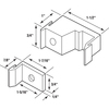 Prime-Line Sliding Shower Door Bumper and Jamb Guide, 1-1/2 In. Width, Plastic 2 Sets M 6218